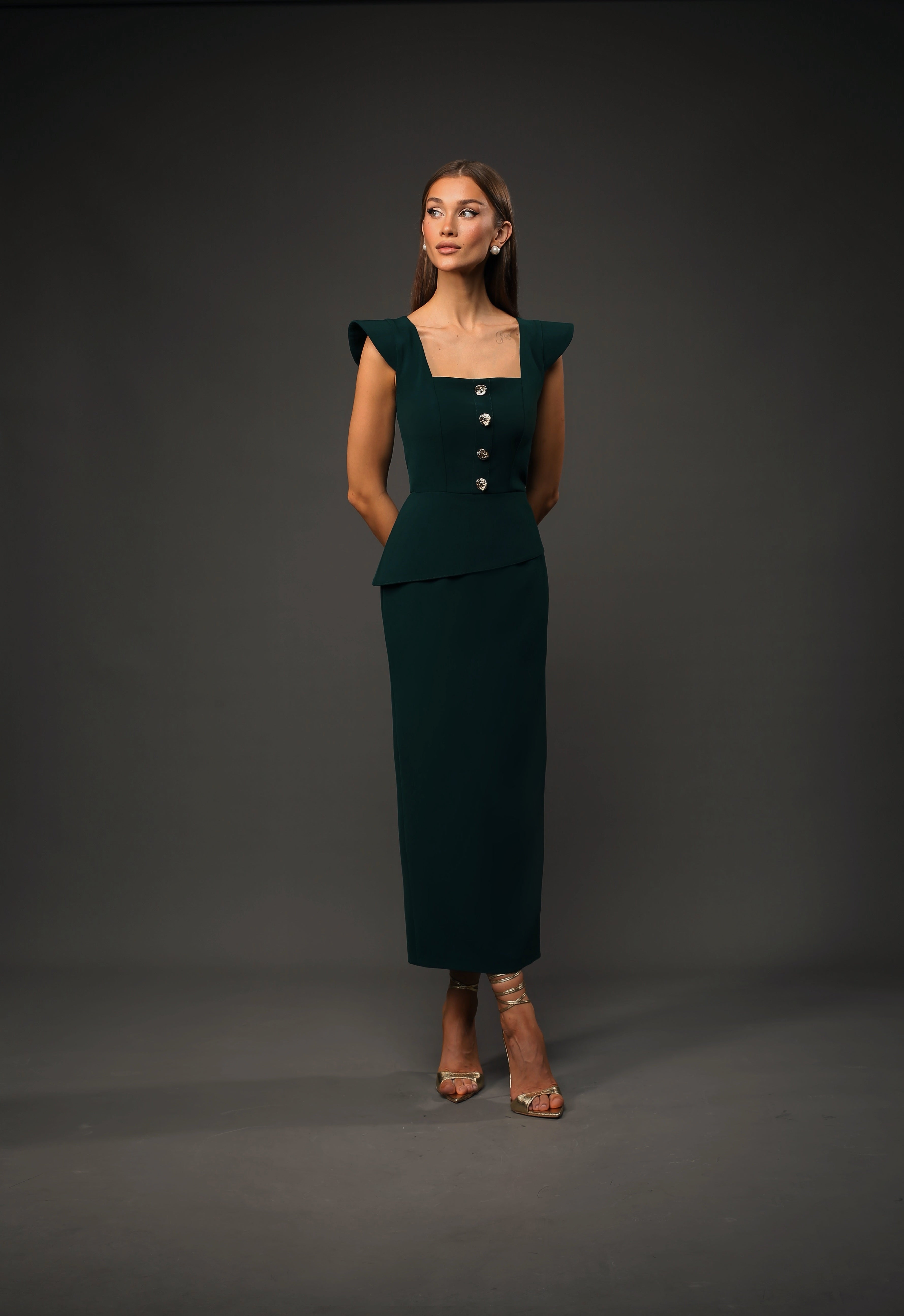 Umbrella Dress-Green
