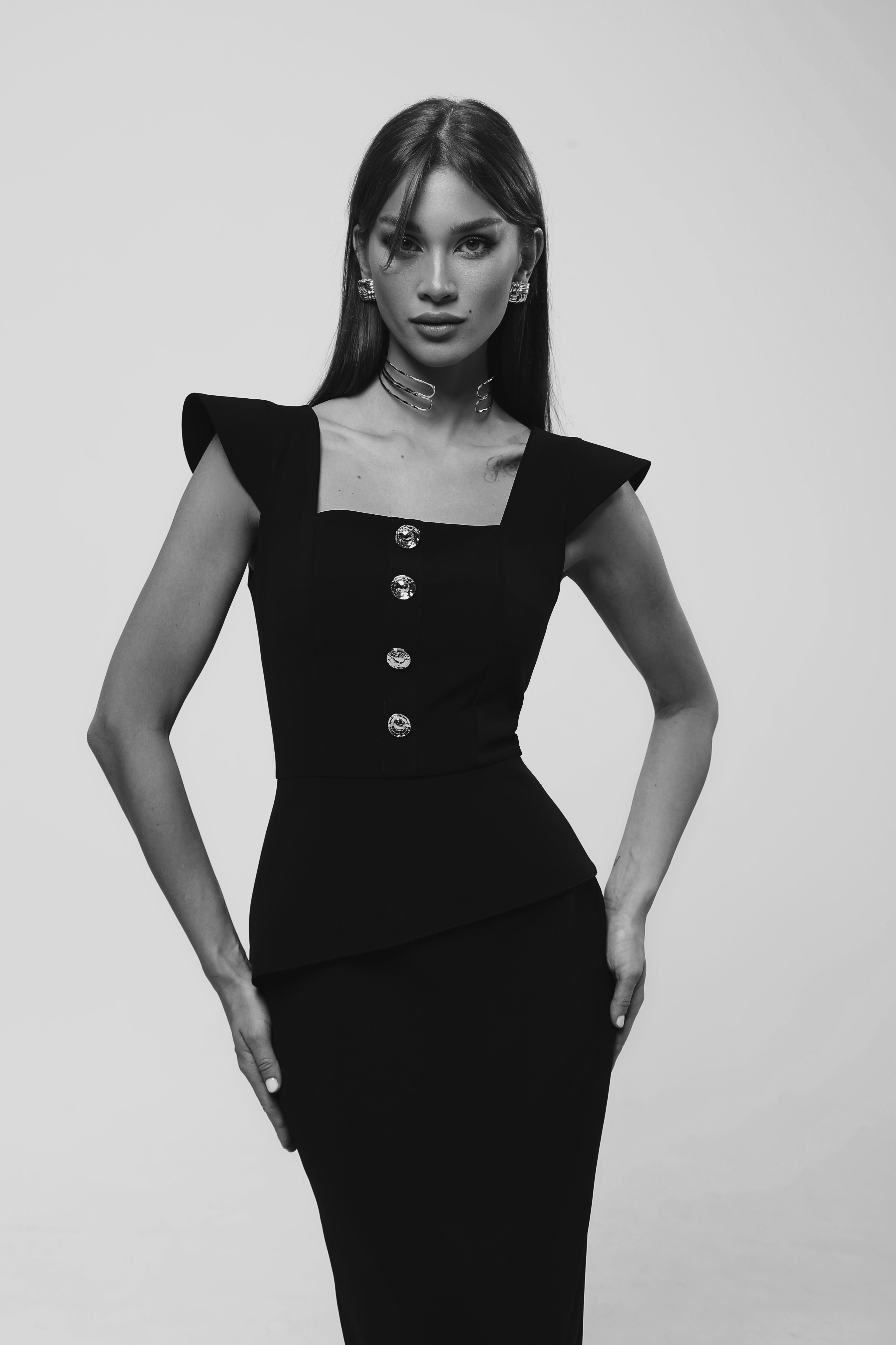 Umbrella Dress-Black