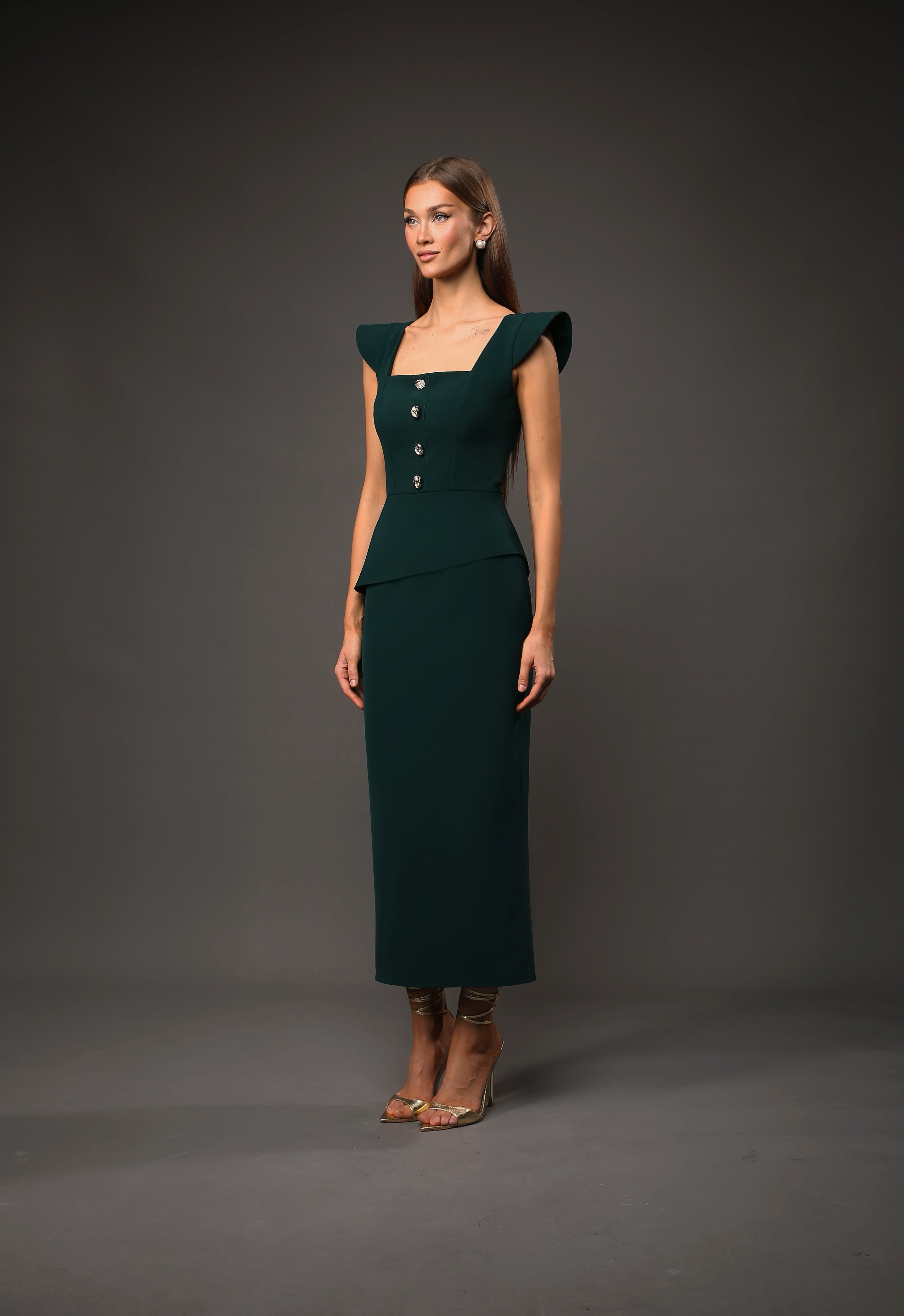 Umbrella Dress-Green