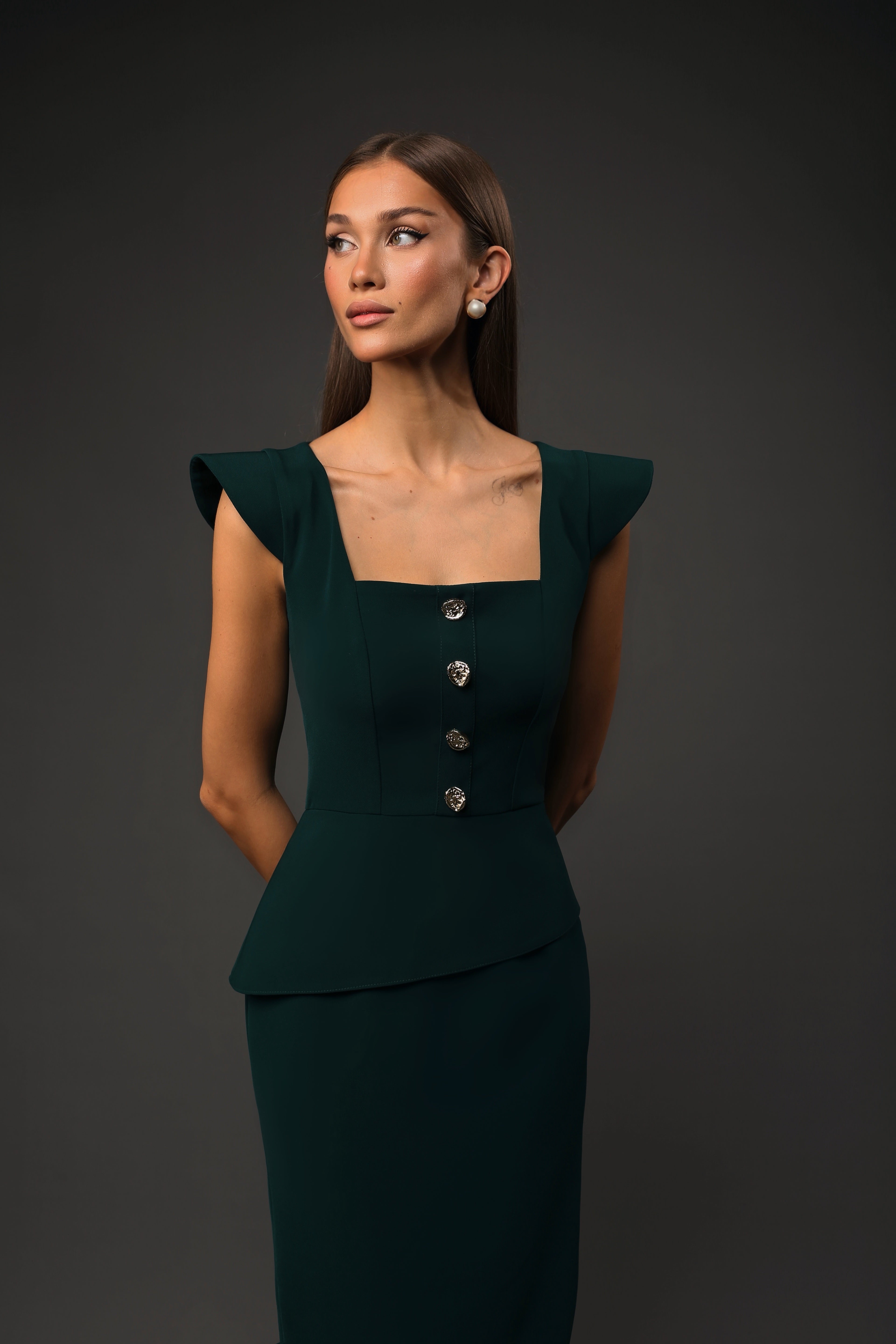 Umbrella Dress-Green