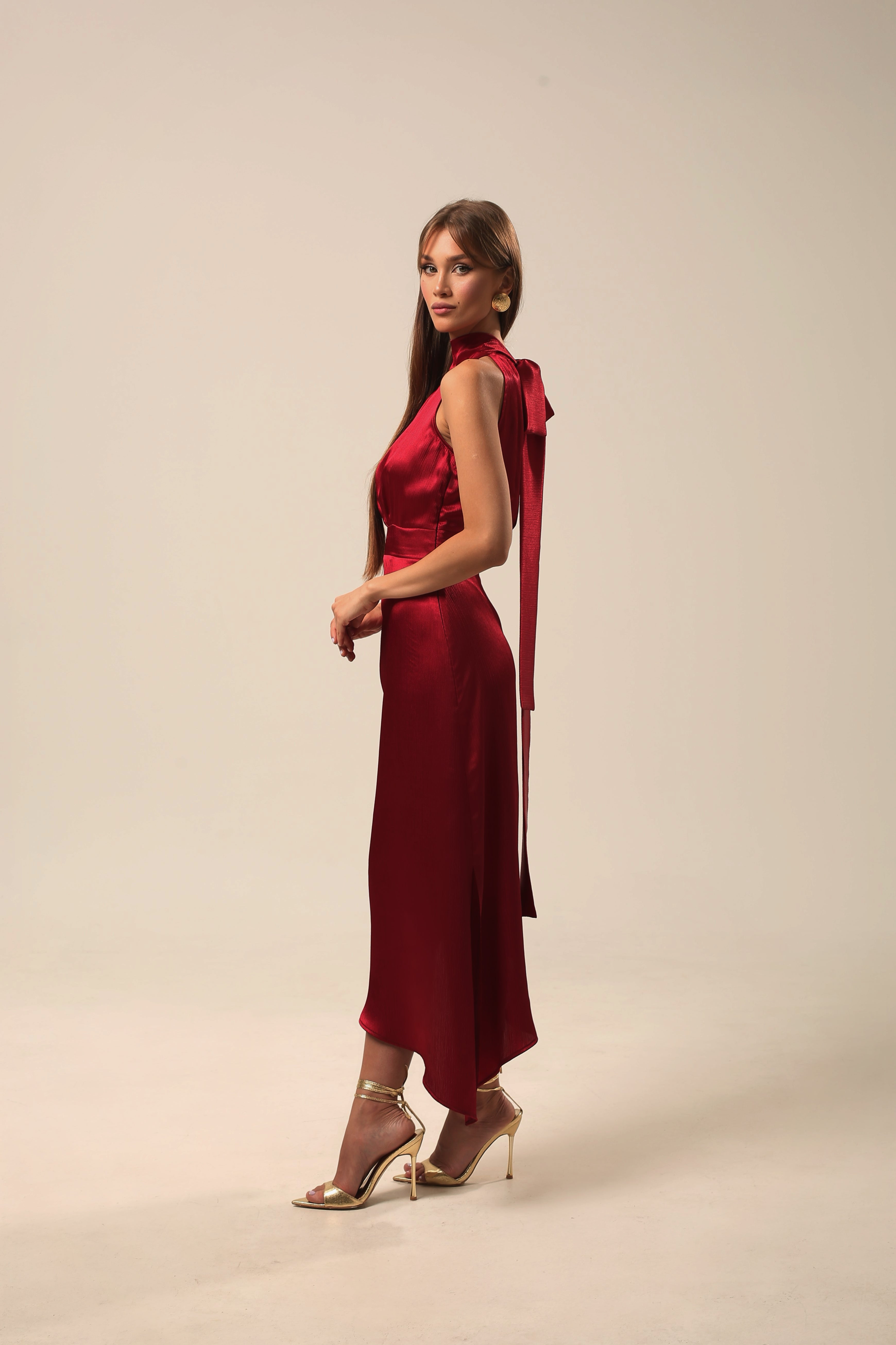 Fiery FêTe Asymmetrical Dress In Red