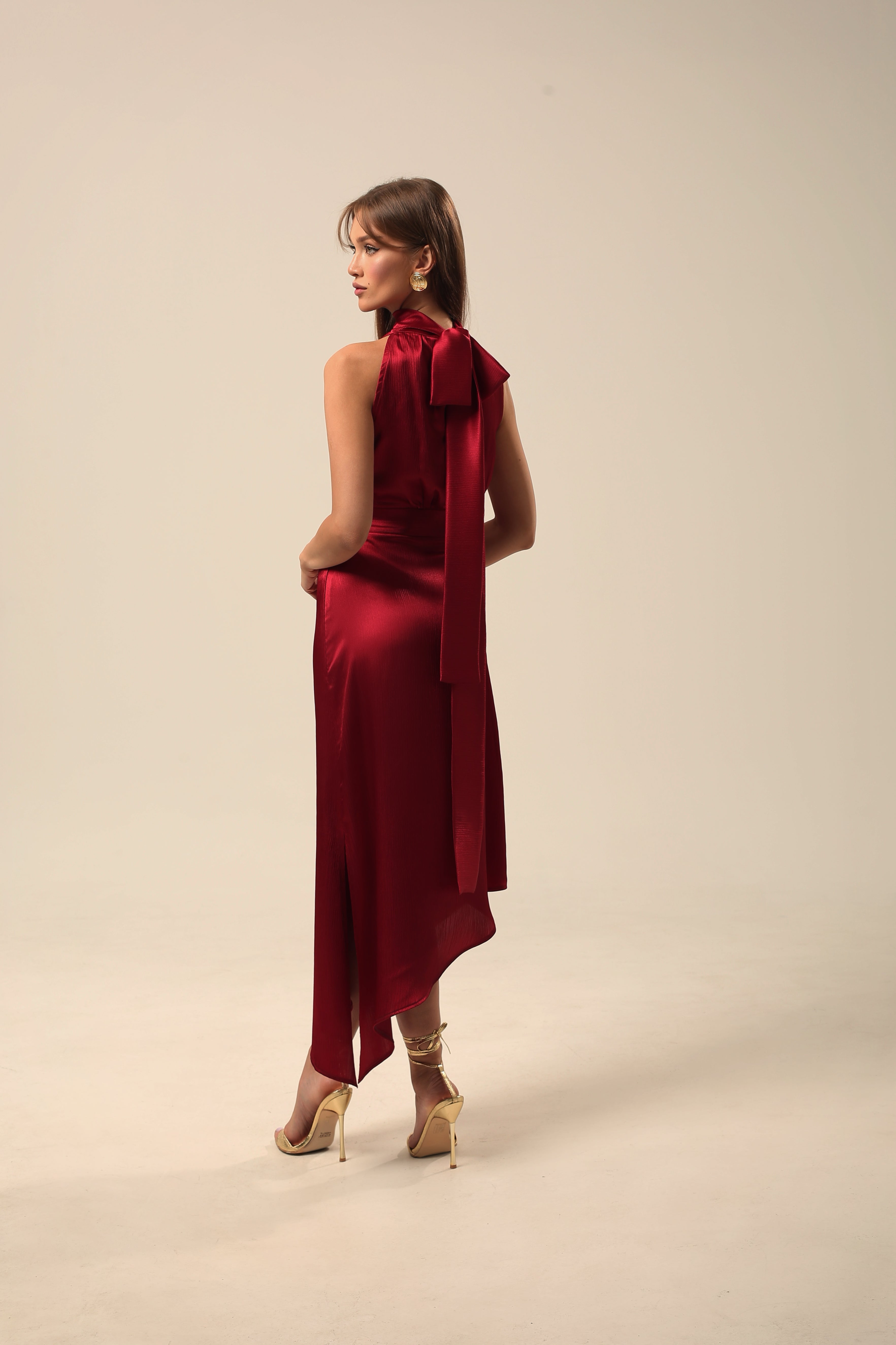 Fiery FêTe Asymmetrical Dress In Red