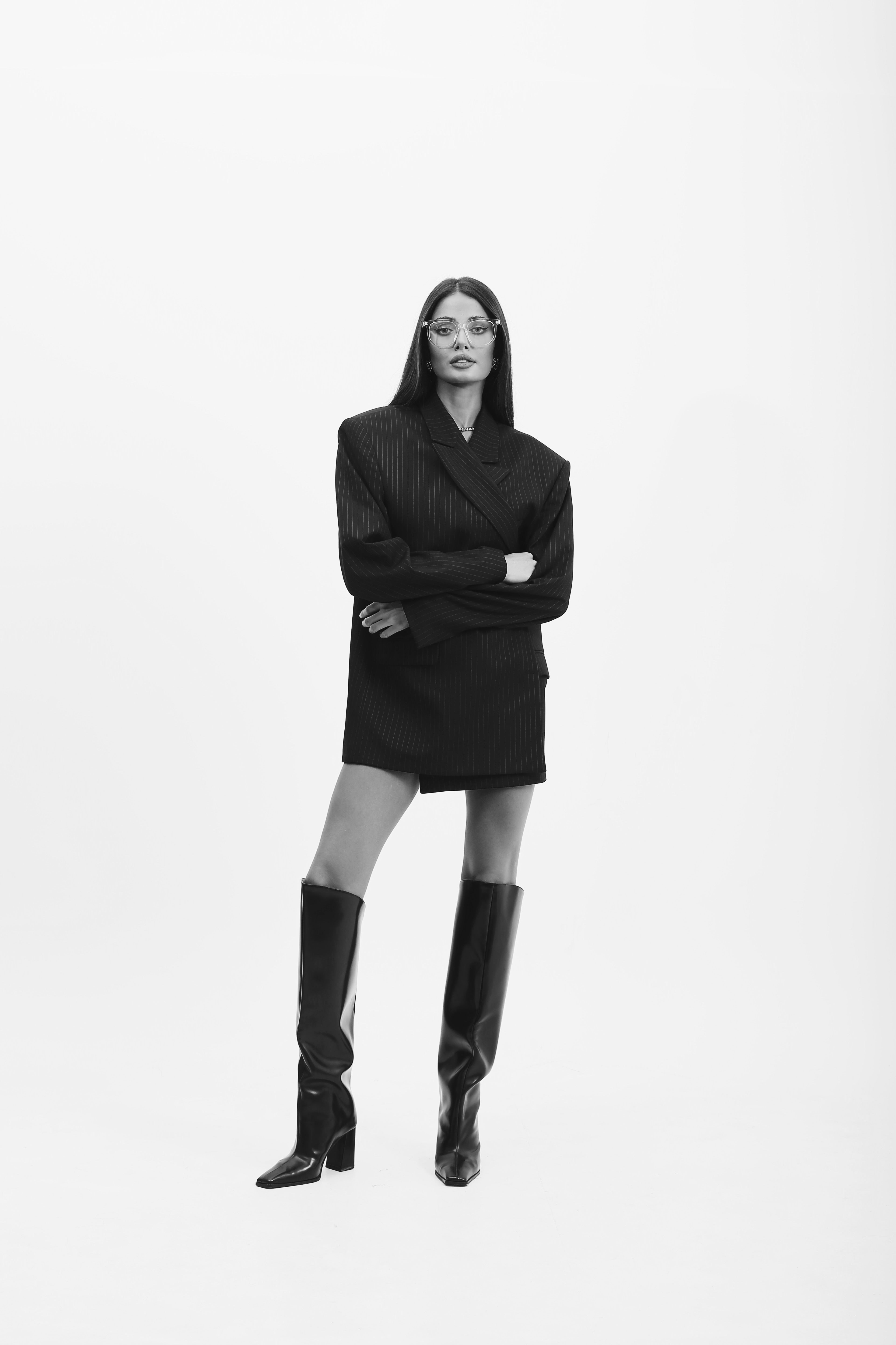 Vintage Black Stripe Grandeur Blazer