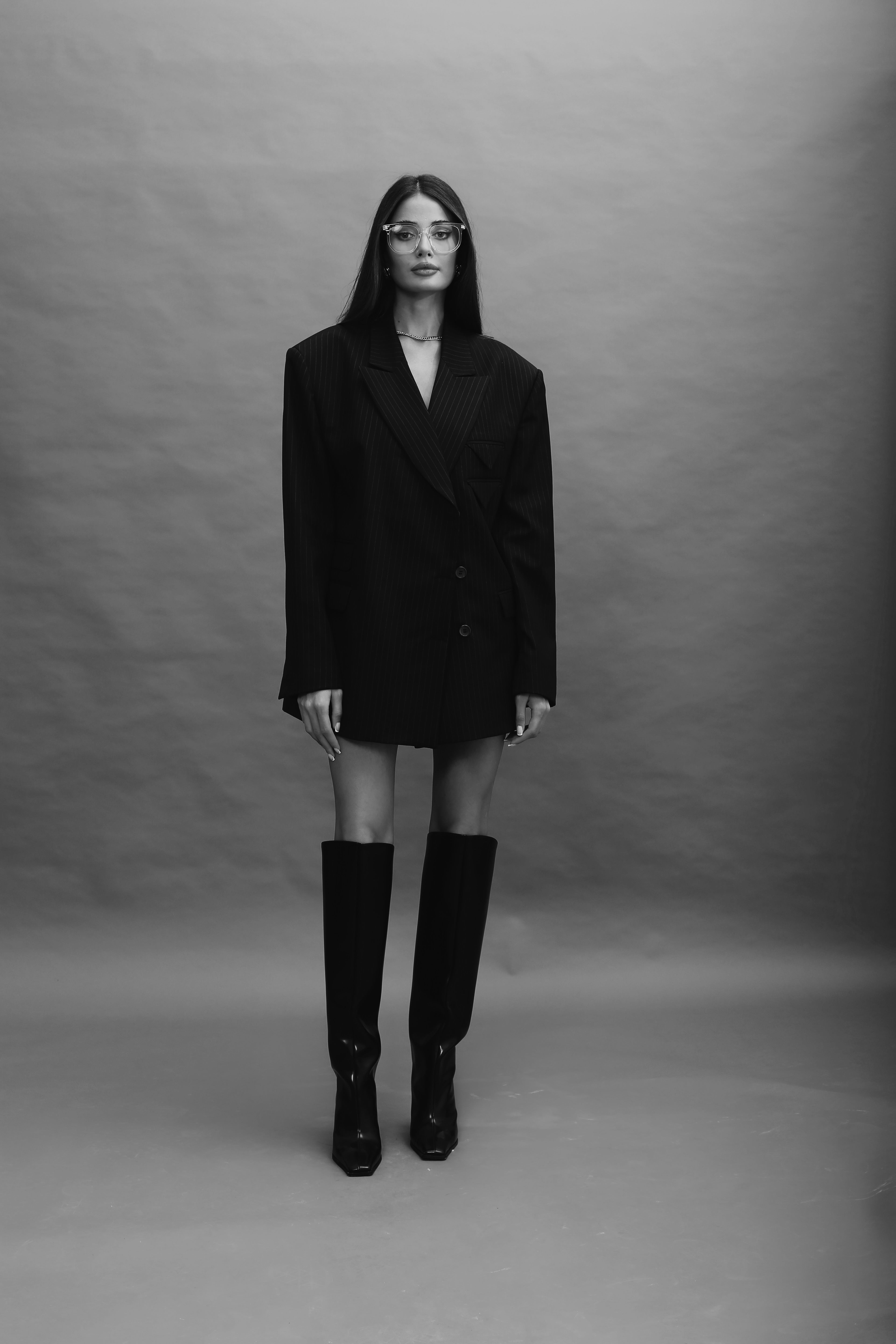 Vintage Black Stripe Grandeur Blazer