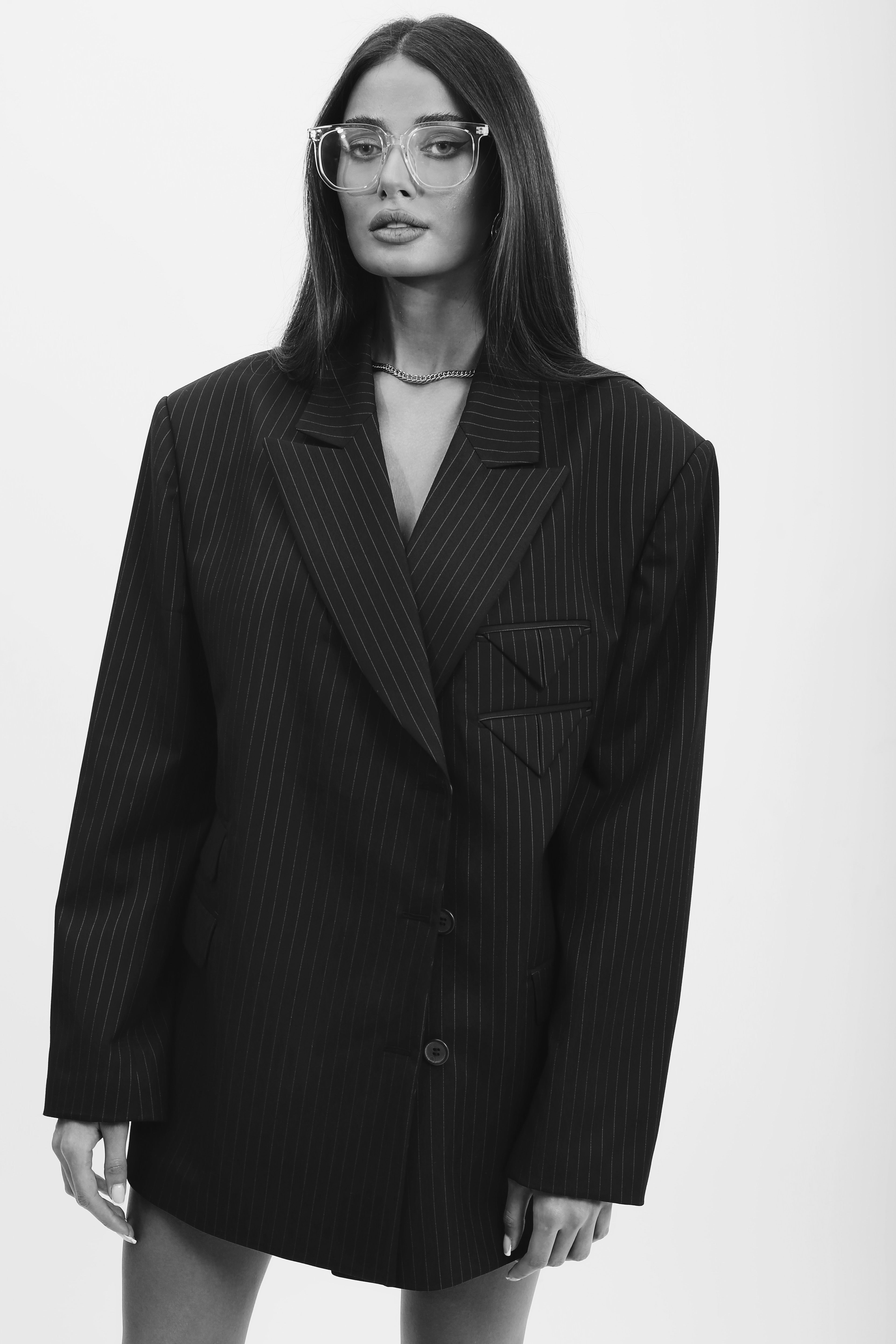 Vintage Black Stripe Grandeur Blazer