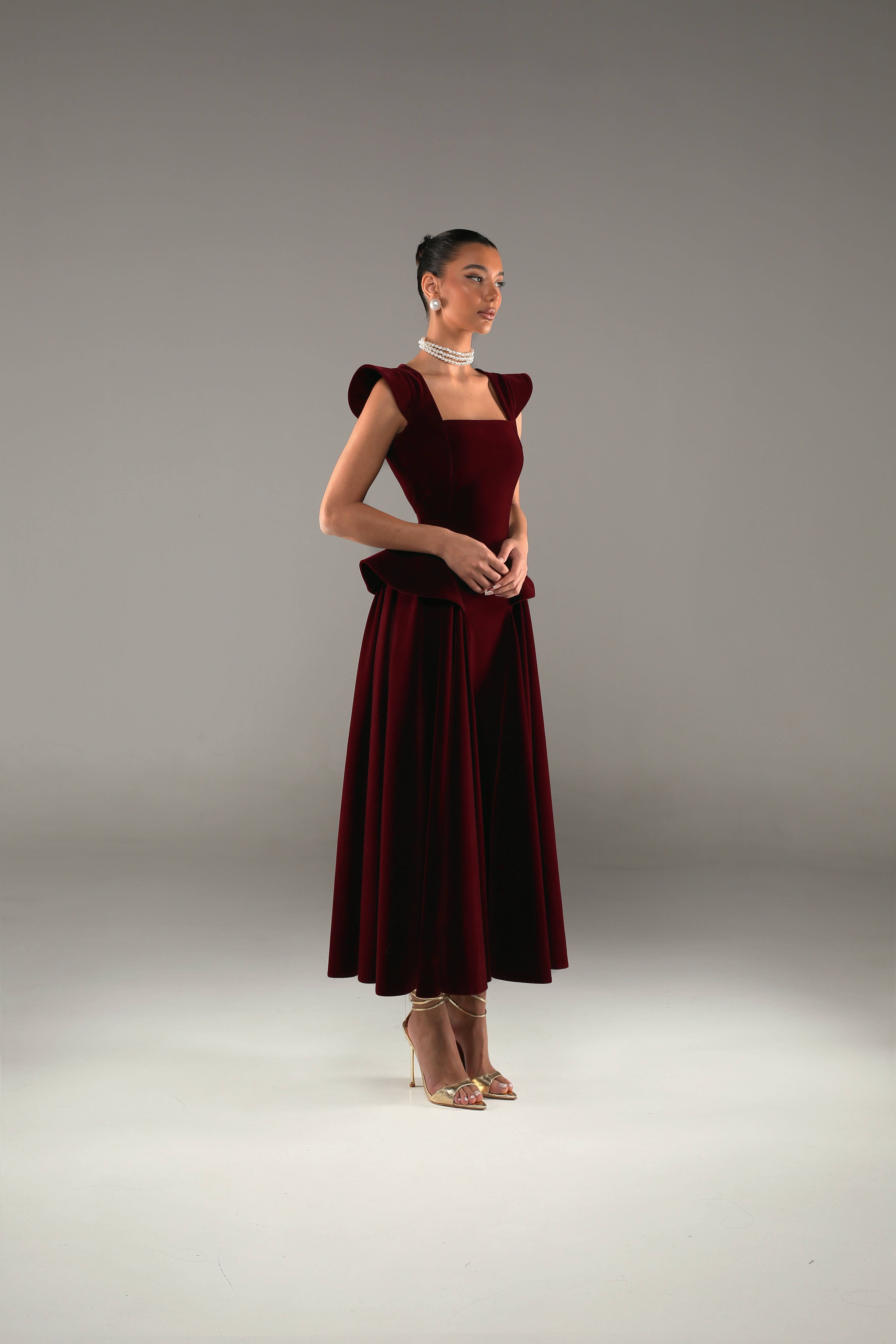 Burgundy Carol Dress