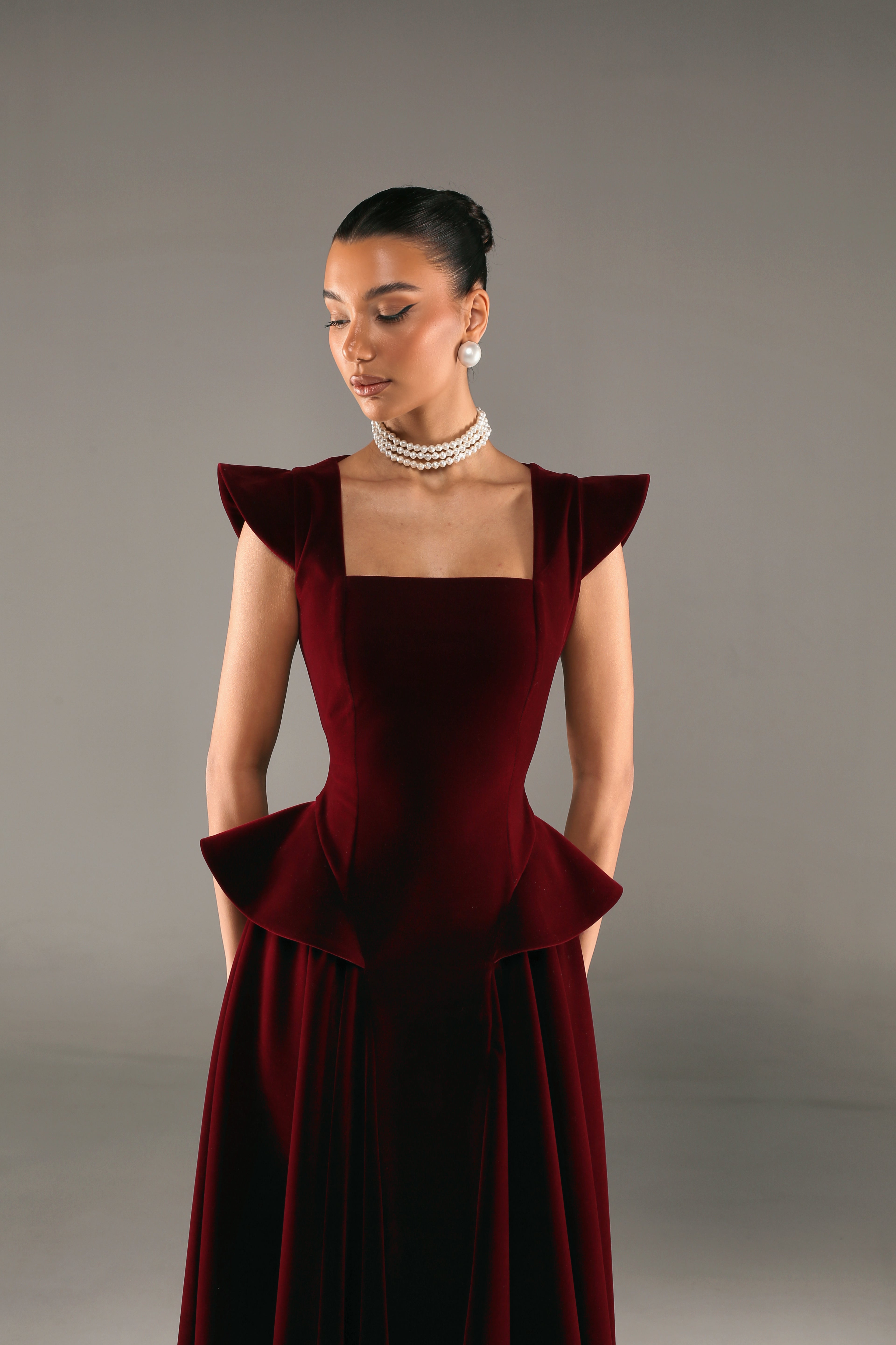 Burgundy Carol Dress