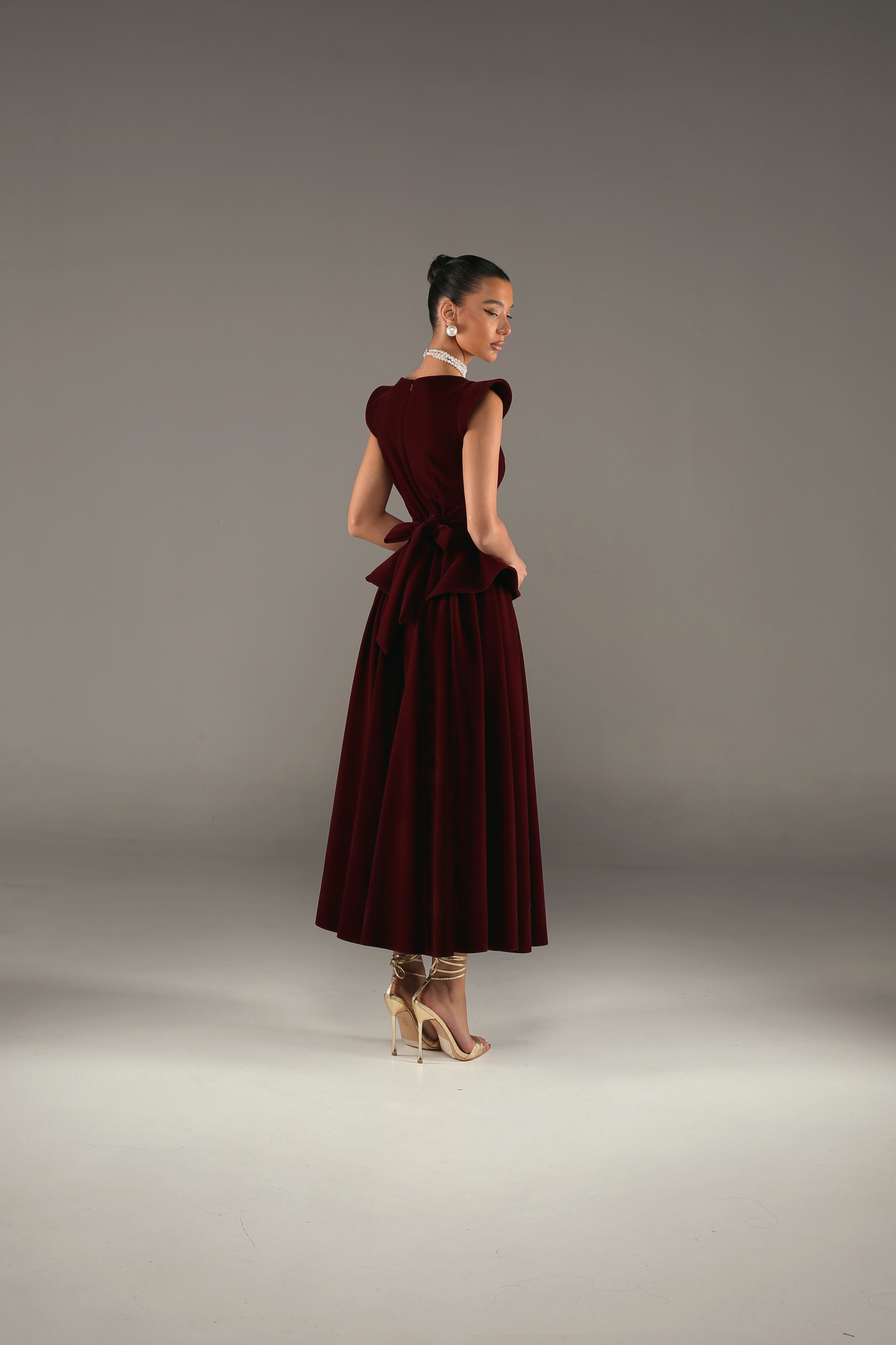 Burgundy Carol Dress